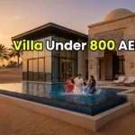 Affordable private pool villa in Ras Al Khaimah and Umm Al Quwain under 800 AED for families.
