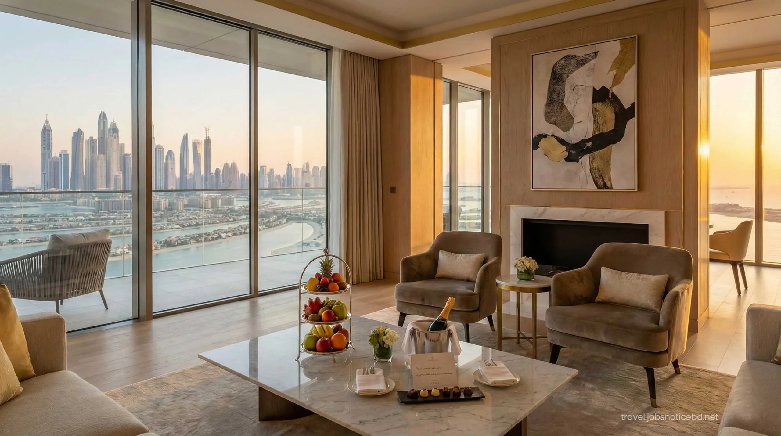 Free luxury suite upgrade in Dubai using hotel elite status.