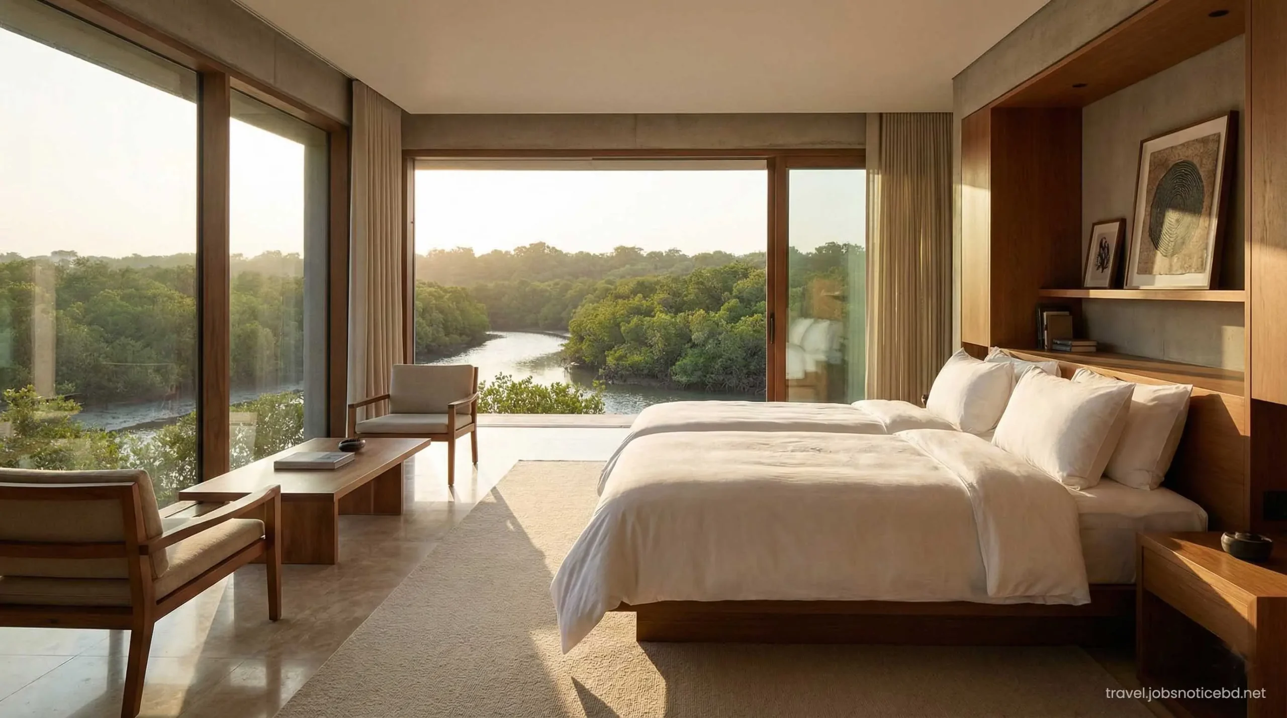 Mangrove Hotel room view in Ras Al Khaimah.