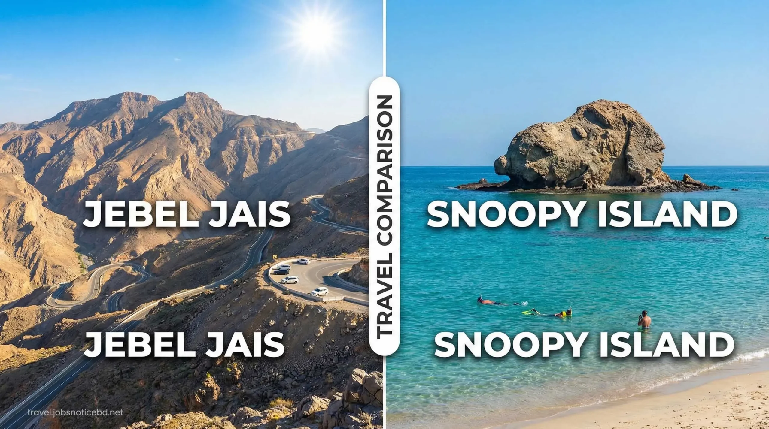 Ras Al Khaimah mountains vs Fujairah beaches comparison