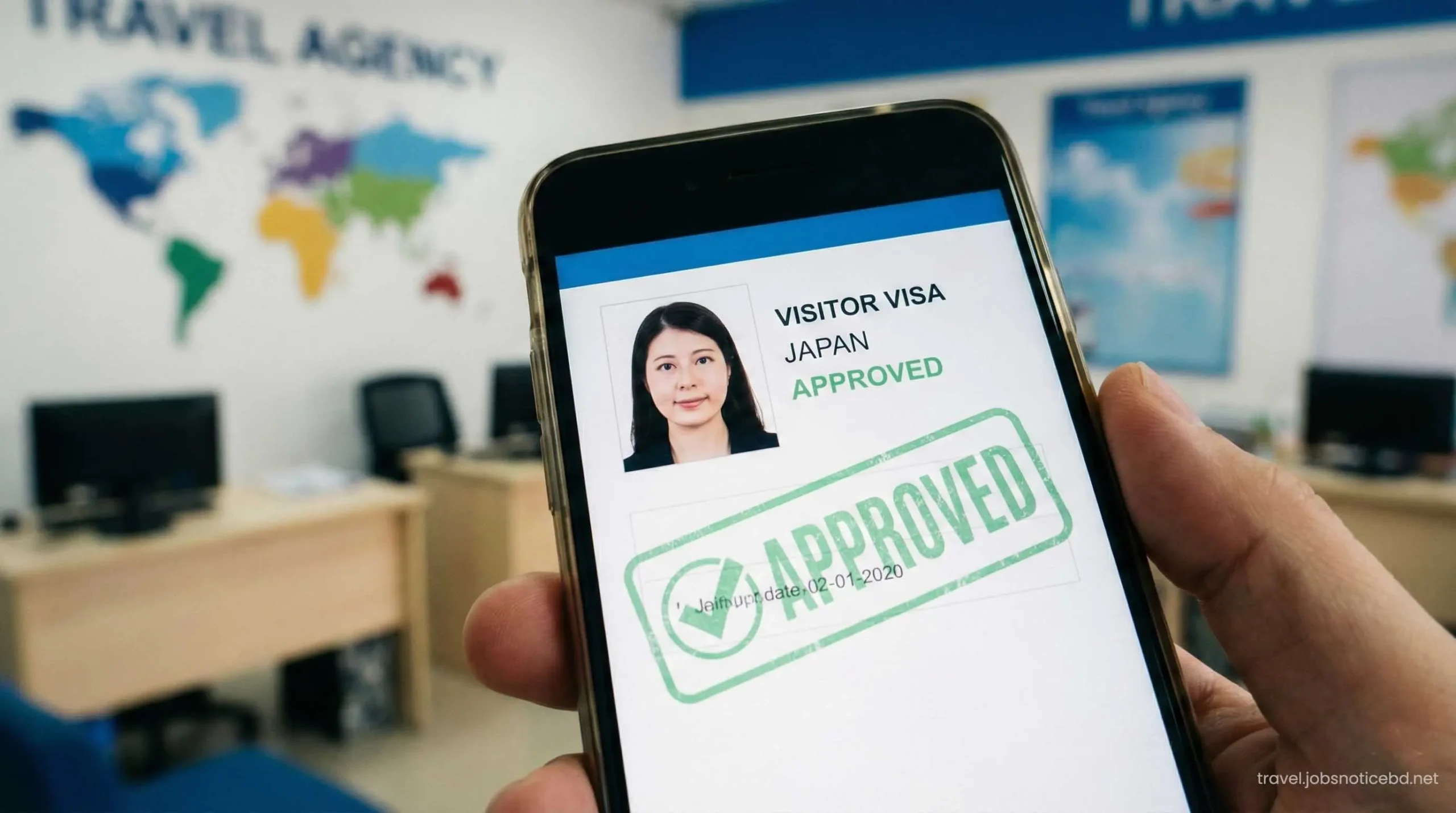 Approved UAE visit visa soft copy on mobile.