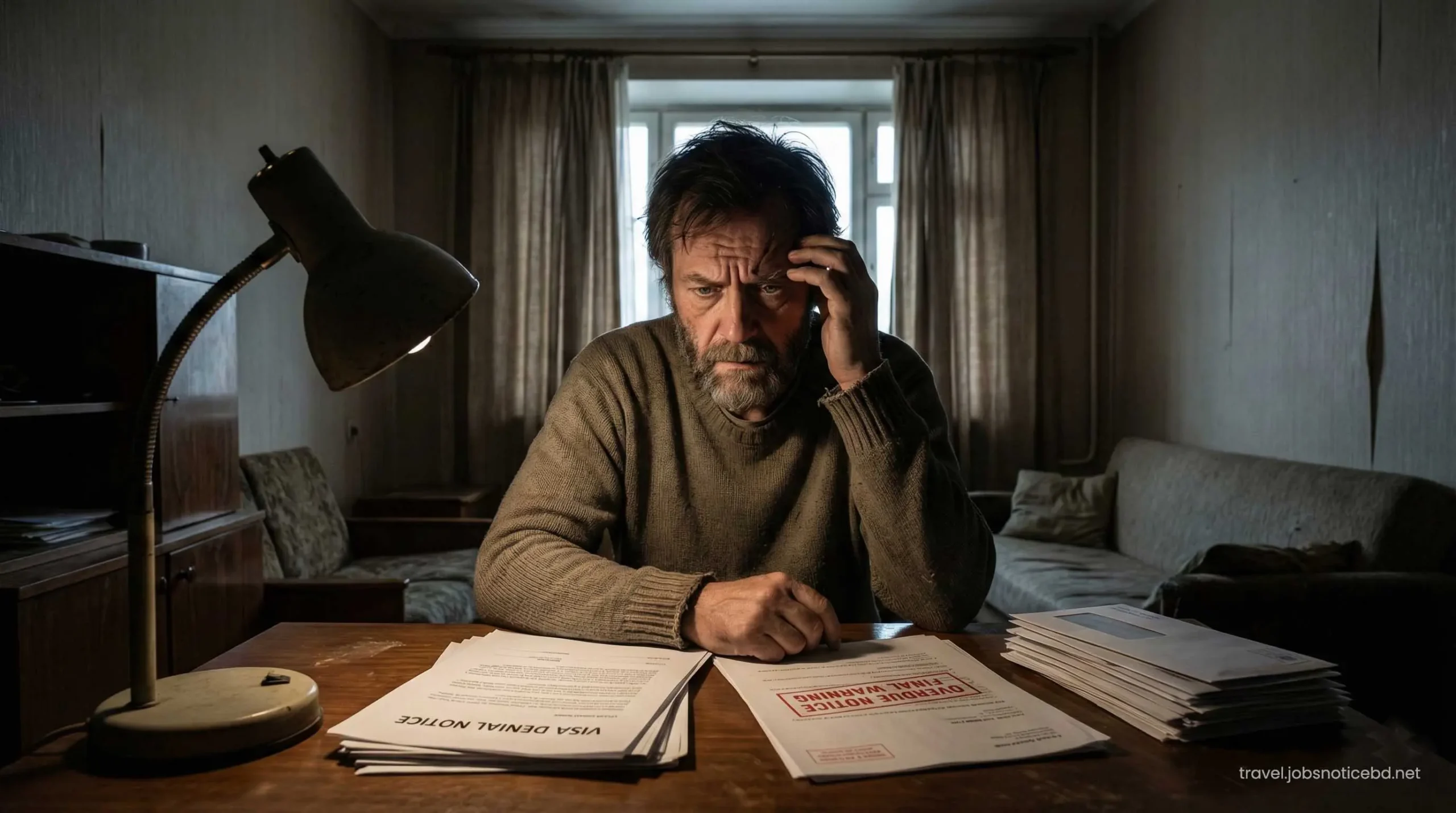 Worried expat stressing over unpaid UAE visa fines.