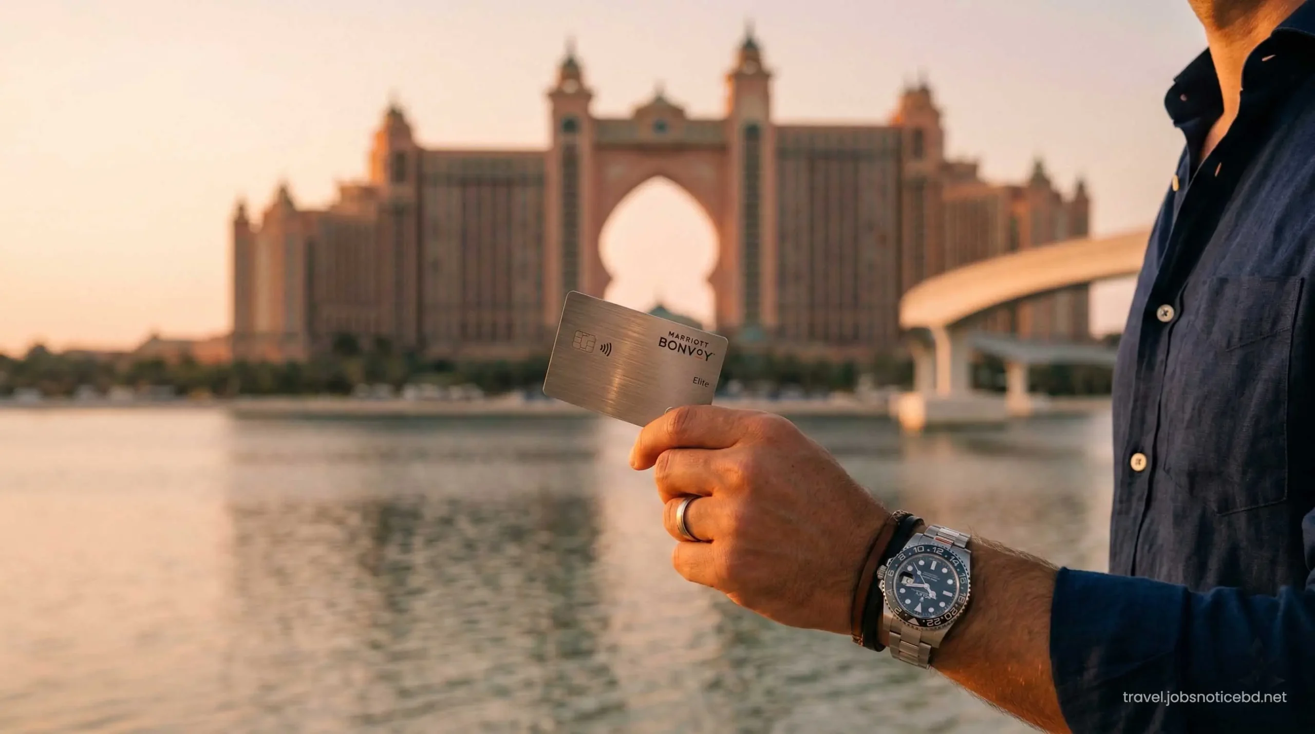Using a premium Marriott Bonvoy credit card to book Atlantis Dubai.