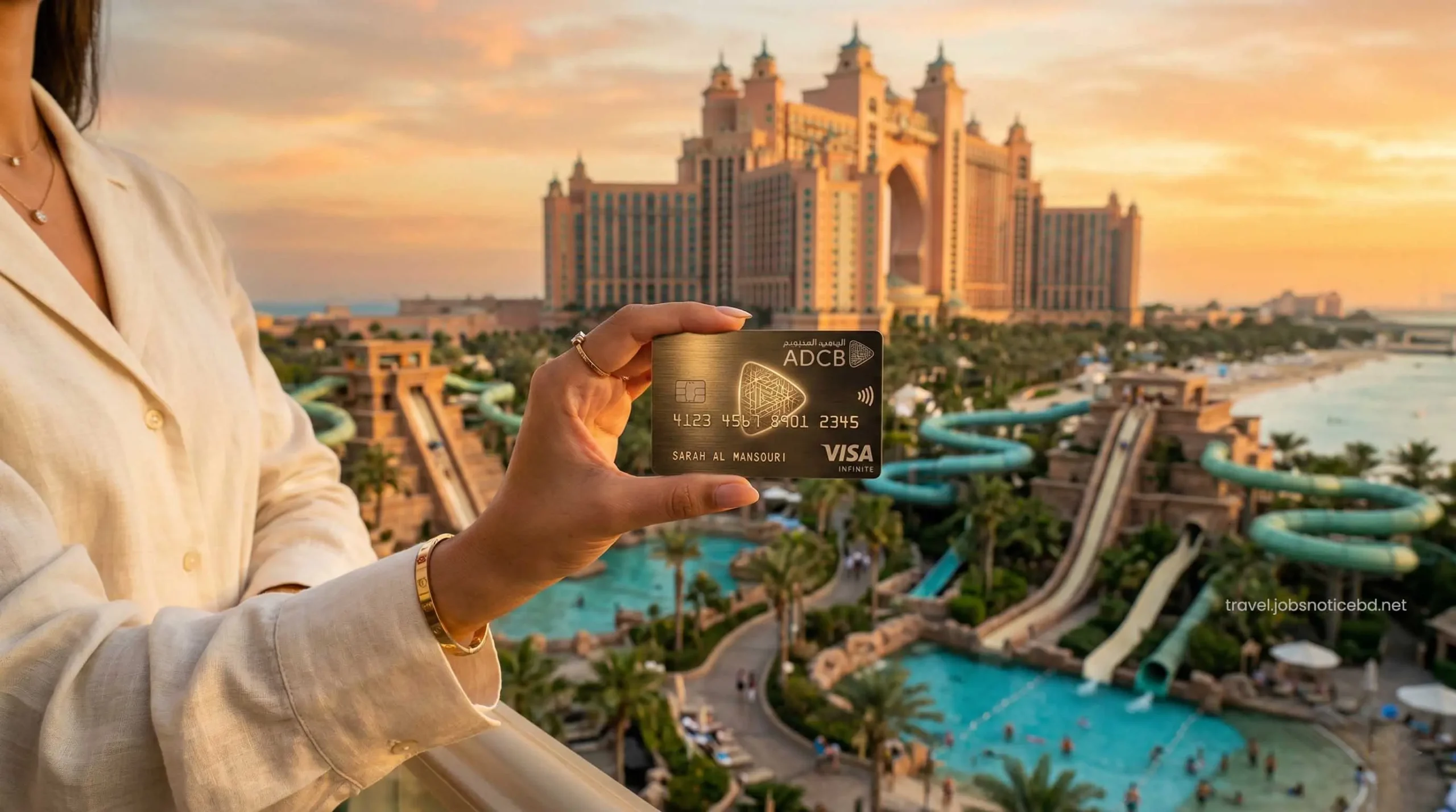 Premium UAE credit card providing free access to Atlantis Aquaventure waterpark.